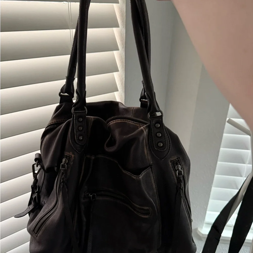 Free People Dark Brown Shoulder Bag - Picture 1 of 4